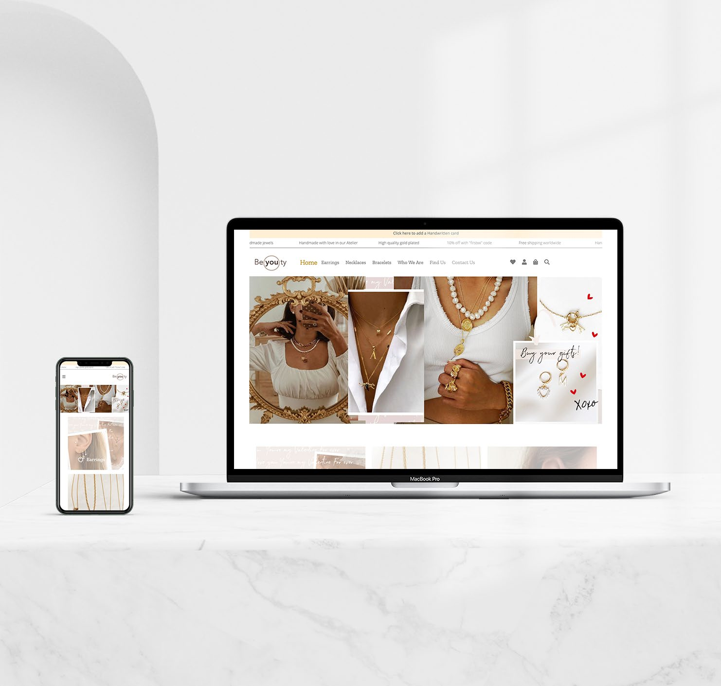 Be(you)ty — jewellery e-commerce concept