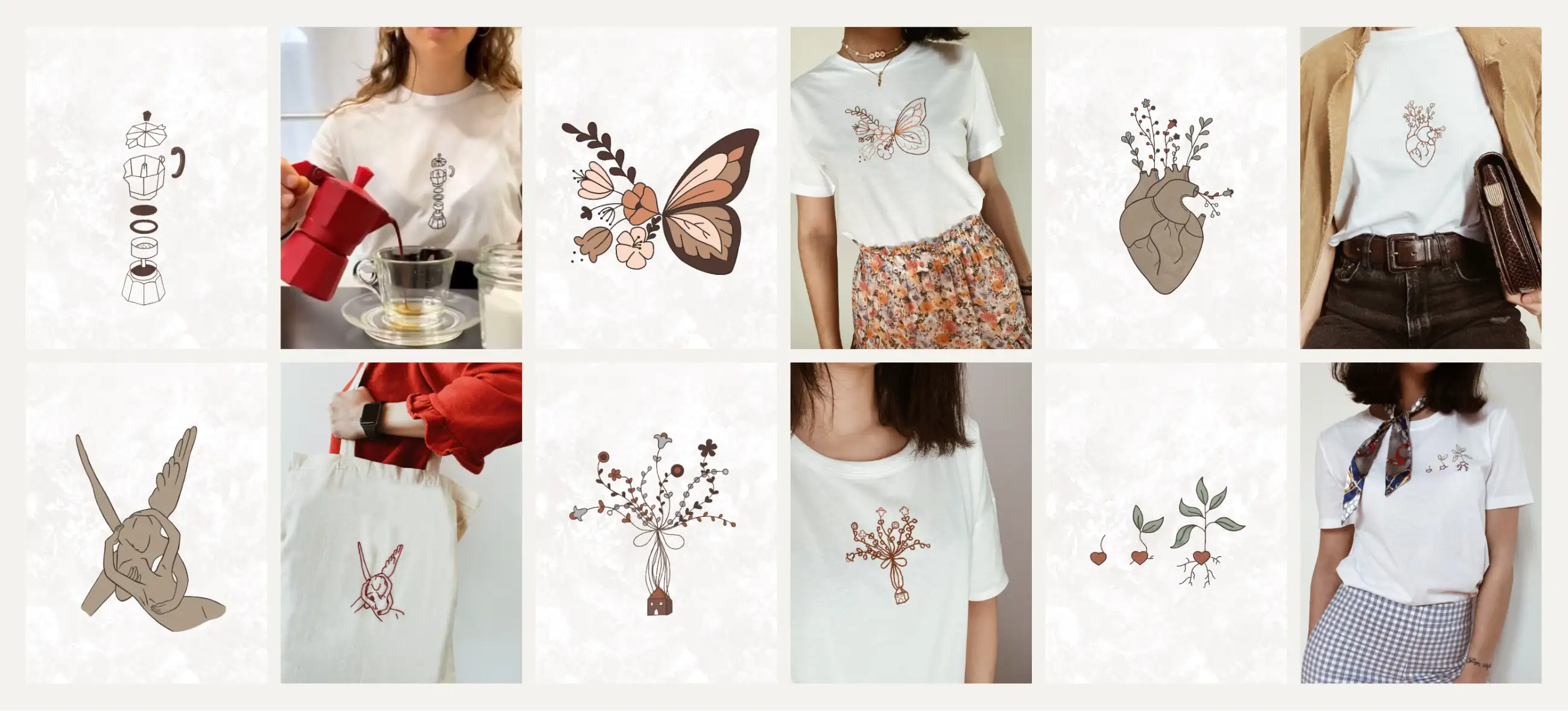Filo.sophy Studio illustration and embroidery collage